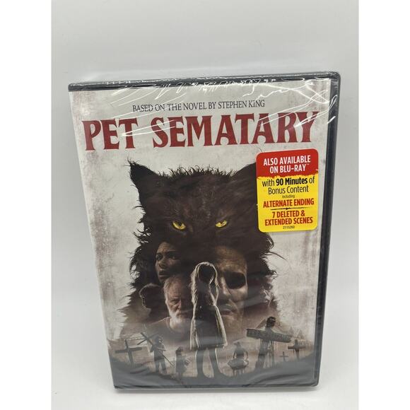 Pet Sematary DVD Stephen King 2019 Movie Horror Sci-Fi Cemetery Remake NEW - Picture 1 of 5